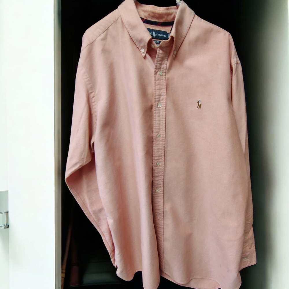 Ralph Lauren Men's Pink Button-Down Oxford Shirt